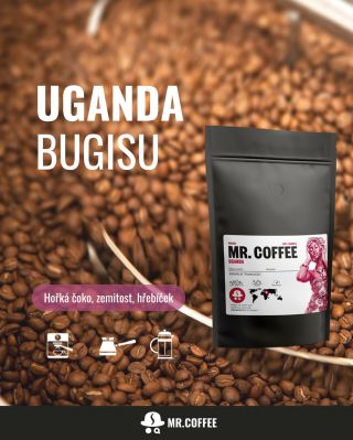Hořké kafe? Máme! Zkuste Ugandu Bugisu. Chuťový profil: hořká čokoláda, hřebíček, tabák Do kávovaru, džezvy, moka...